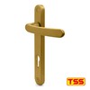 TSS Gold UPVC Door Handle Pair Set, Sprung, 92mm PZ