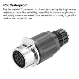 MECCANIXITY LP16 4 Pin Waterproof Connector, IP68 Circular Connectors Male Female Aviation Plug Fast Locking, M16 Wire Plug for Outdoor Electrical (400V, 10A)