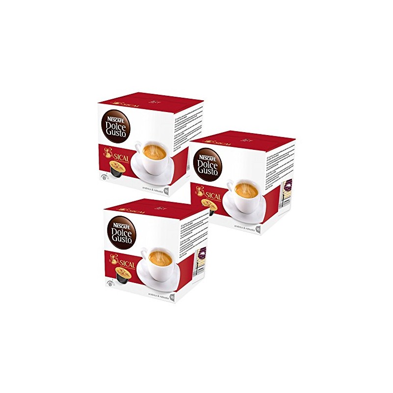 Nescafe Dolce Gusto Espresso Sical 3x16 Coffee Pods (48 Capsules)