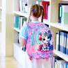 FTJCF 3Pcs Rolling Backpack for Girls, Kids Roller School Backpack
