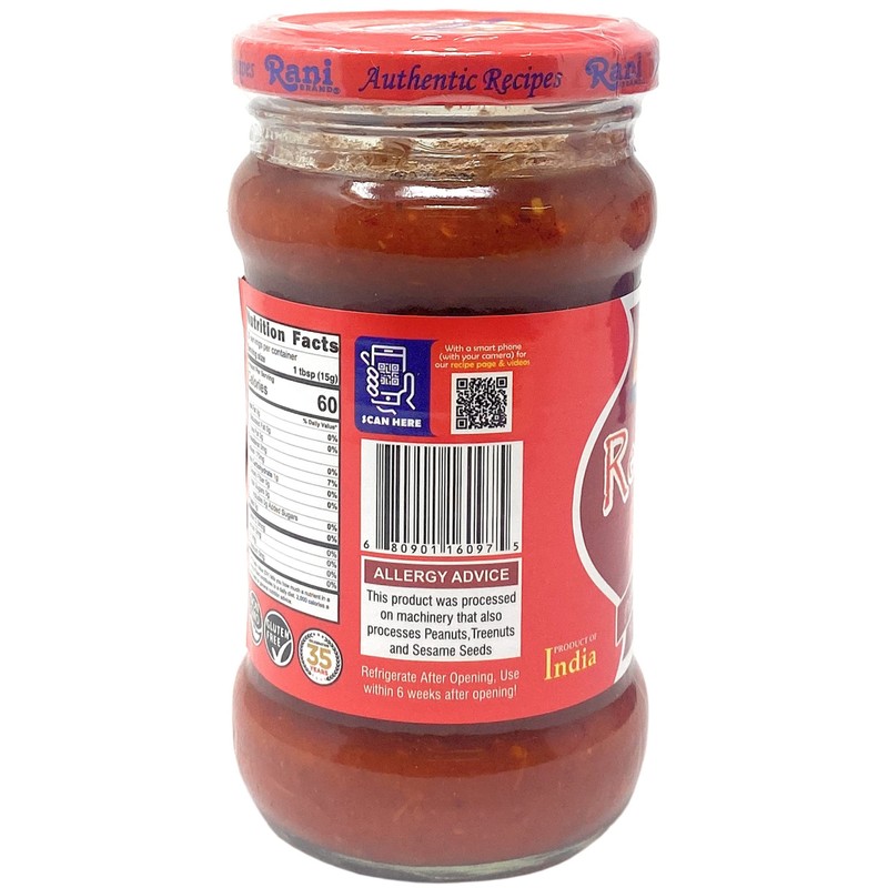 Rani Red Chilli Cooking Paste 10.58oz (300g) Glass Jar ~