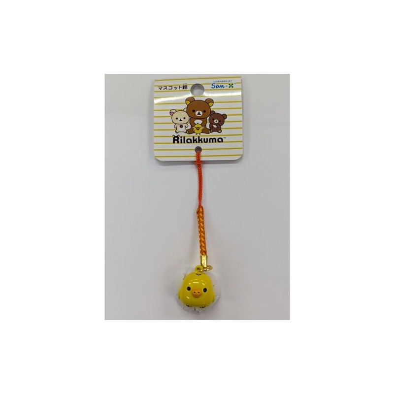 Ushikubo Kogeisha Rilakkuma Face Bell Netsuke Kiiroitori RK-027 H 1.75