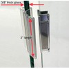 Clear Polycarbonate U-Channel with Magnet and Chrome Metal Strike Plate