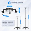 Konmee IV Poles IV Stands Portable Rolling 2 Hook 5