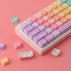 Tsungup MOA Profile Keycaps,PBT Cute Rainbow Candy Keycaps 126 Keys