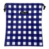 Deodorizing Drawstring Bag, Medium, Antibacterial, Gingham Navy