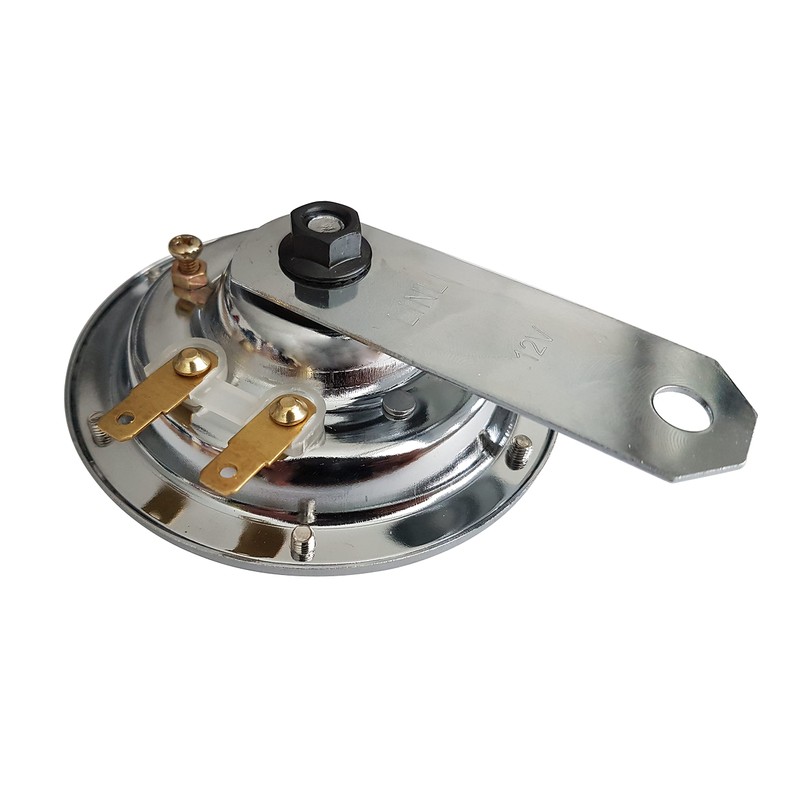 HORN UNIVERSAL 12V CHROME 100mm Diameter