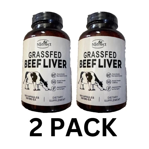 Ancestral Supplements 2 Pack Natnect Supplements Grassfed Beef Liver 180