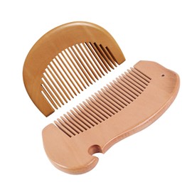2 Pieces Wooden Combs Massage Combs Mini Combs Household Combs Hair Styling Tools Gift Combs