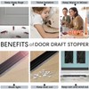 2 Pack Under Door Draft Stoppers with Brush, Door Soundproofing