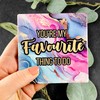 Romantic Quote Coaster, Marble Design Background, Pink and Blue Abstract
