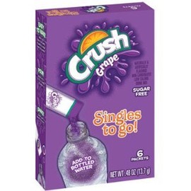 Grape Crush Sugar Free Singles to go 6 packets New just add to water bottle by GrapeCrush [Foods]