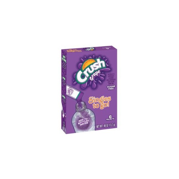 Grape Crush Sugar Free Singles to go 6 packets New just add to water bottle by GrapeCrush [Foods]