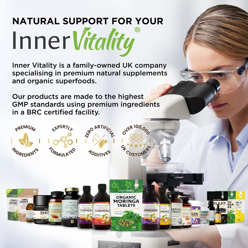 Organic Moringa Tablets with Pure Organic Moringa Powder, Easier to