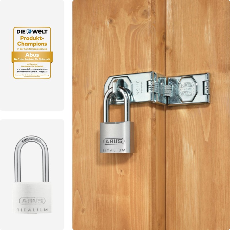 ABUS Titalium 64TI/40HB40 Padlock with high Shackle - Basement Lock