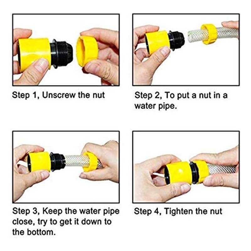 Garden Hose Coupling, 1/2 Inch Coupling, Hose Connection Set with
