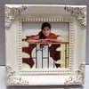 White Leaf 2.5"X 2.5" Mini Frame with Corner Accents