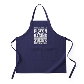 CafePress Funny Pigeon Racing Beer Drinking Forecast Men Gif Kitchen Apron with Pockets, Grilling Apron, Baking Apron