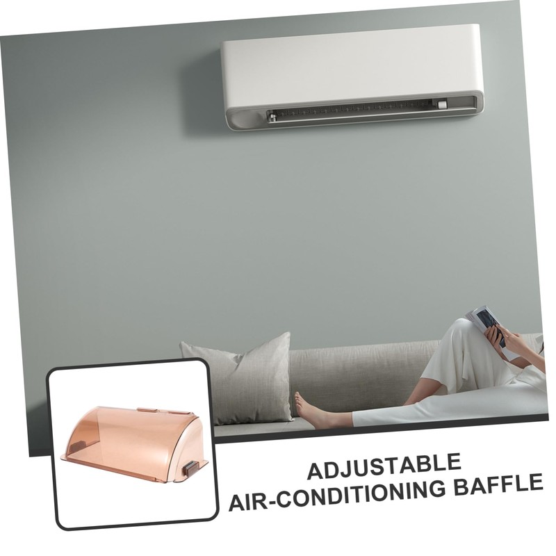 DOITOOL 2pcs Air Conditioner Wind Deflector Baffle Transparent Cover for