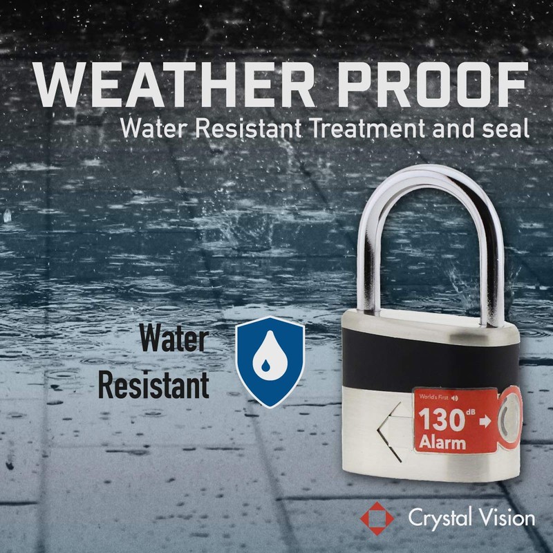 Crystal Vision Anti-Theft Loud 130db Alarm Lock Weather Proof Heavy