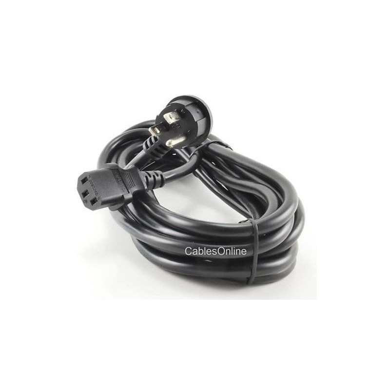 CablesOnline 15ft Flat Plug AC Power Cord, Flat Right-Angle NEMA