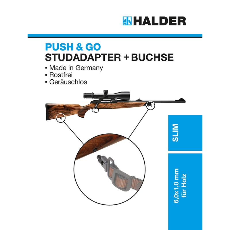 HALDER Unisex - Adult Push & Go Stud Adapter +