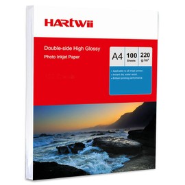 100sheets A4 Photo Paper 220Gsm Double Sides Printed High Glossy Inkjet Paper Both Sides Printing Hartwii
