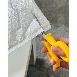 CATXNY Small Scissors 2 Pack All Purpose 6 Inch Heavy Duty Scissors with Power Notch, Ultra Sharp Blades, Great for Sewing, Craft, Home, Office and School, Yellow