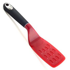 Norpro Brownie Spatula with Scalloped Blade, Red, large