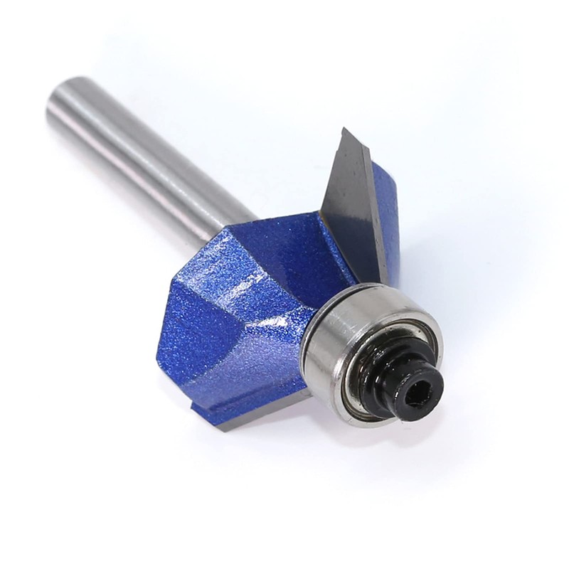 4 Pieces 6 mm Shank 45 Degree Chamfer Cutter Carbide