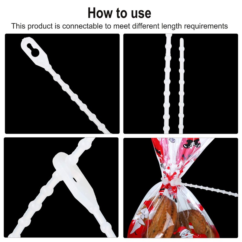 Boao Christmas Clear Banisters Ties 10 Inch Reusable Holiday Garland