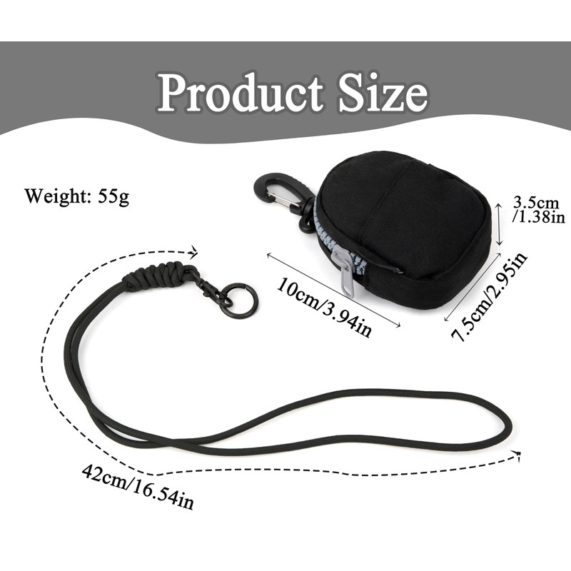 Zip Coin Purse, black, Casual