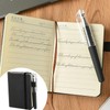 Bettinay Small Black Notepad A7 with 2PCS Pen, Pocket Notebook,