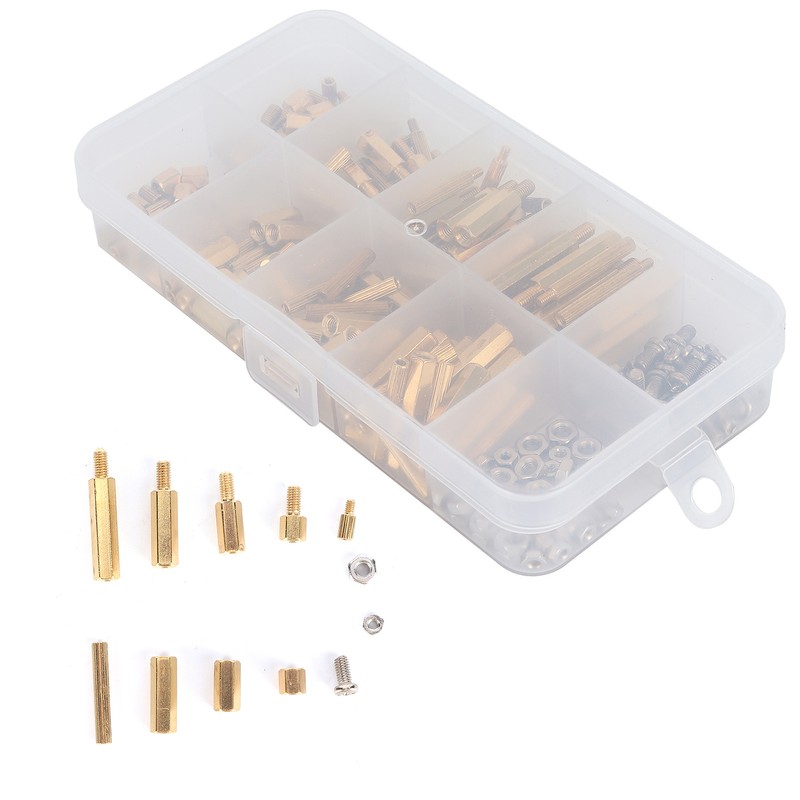240Pcs Brass M2 M3 Hex Standoff Nut Screw Kit for