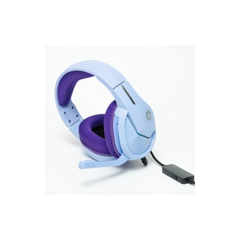 Vortred Diadema Axolotl Gamer Inalámbrica RGB 3.5mm Color Morado