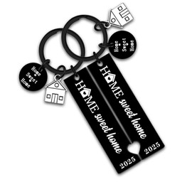 YINSSA 2pcs Housewarming Gifts New Home Sweet Home Keychain Best Housewarming Gifts 2025 New Home Gift House Warming Gifts New Home Couple Gift For New Homeowner Friends Women Couple