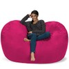 Chill Sack Bean Bag Chair Cover, 6-feet, Microsuede - Pink