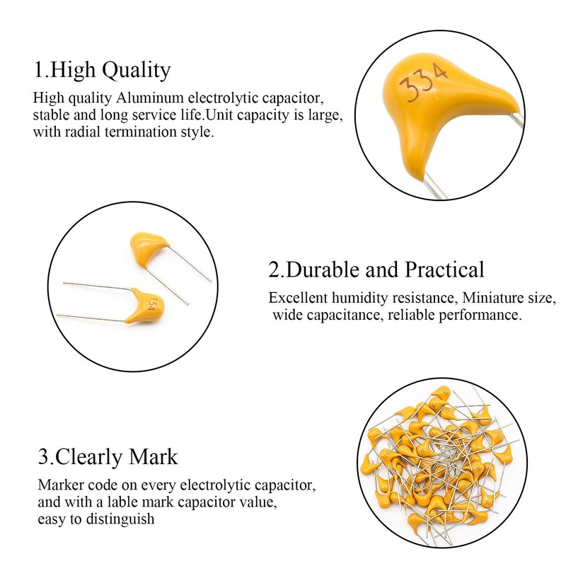 DYWISHKEY 10Value 600PCS DIP Monolithic Multilayer Ceramic Chip Capacitors Assortment