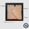 VUVUZULA Picture Frame, 15 x 15 cm, Black, Square, Wood