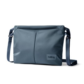 Bellroy Laneway Sacoche (versatile crossbody bag/side bag that sits flat, slimline travel pouch for passports plus phone and small essentials) - BlueSteel