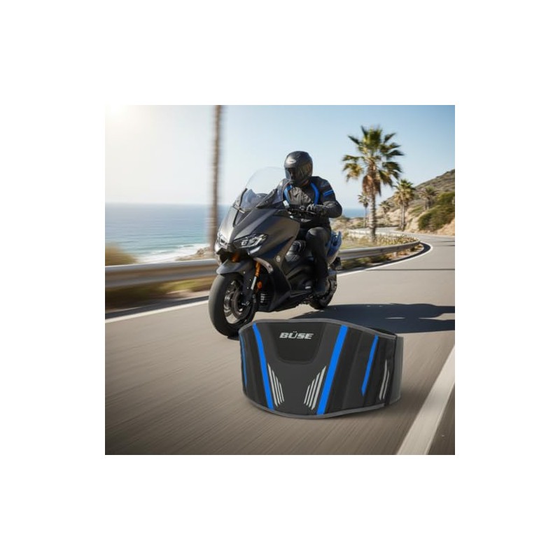 Kidney Belt Ride Kidney Warmer Black/Blue Motorcycle Kidney Belt