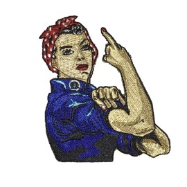 F-Bomb Morale Gear Crude Rosie the Riveter - Embroidered Morale Patch
