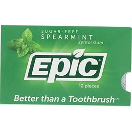 EPIC DENTAL Spearmint Gum Blister Card, 12 CT