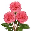 4.7'' Large Artificial Roses - Set of 3 Long-stem Real