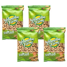 Hampton Farms - USA Grown All-Natural - Fancy Roasted In-Shell Salted Peanuts - 5 lb. Bags - 4 Pack