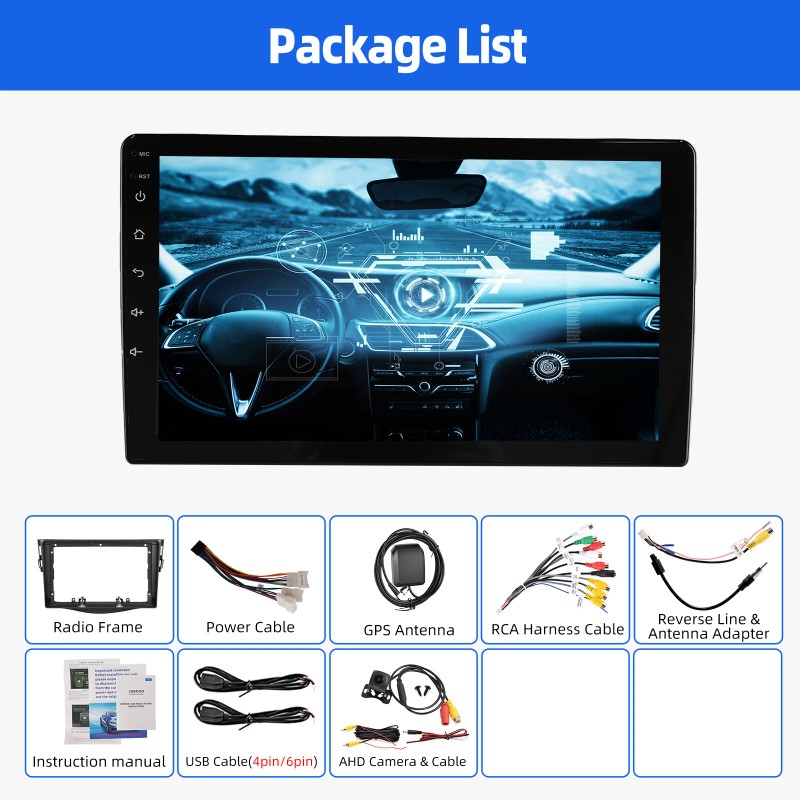 ESSGOO For Toyota RAV4 2007-2012 9" Carplay Android13 Car Stereo