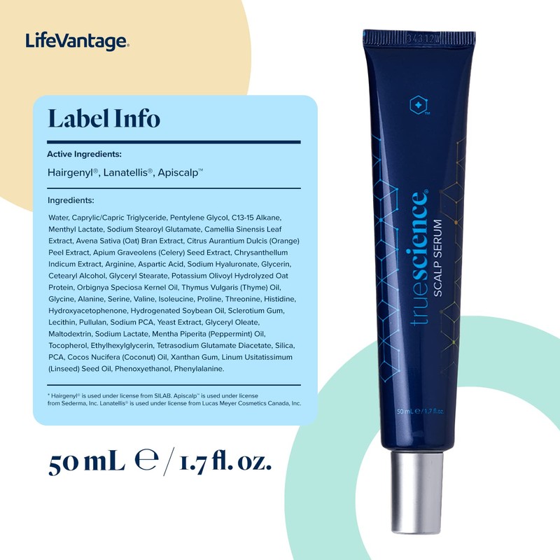 TrueScience by LifeVantage Hair Growth Serum, 50ml - Supports Healthy