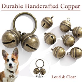 Morn Light 1-pack Copper Pet Bells for Collars with Quick-Release Clasp - Audible Safety Trackers for Cats & Dogs, Outdoor Collar Accessories
