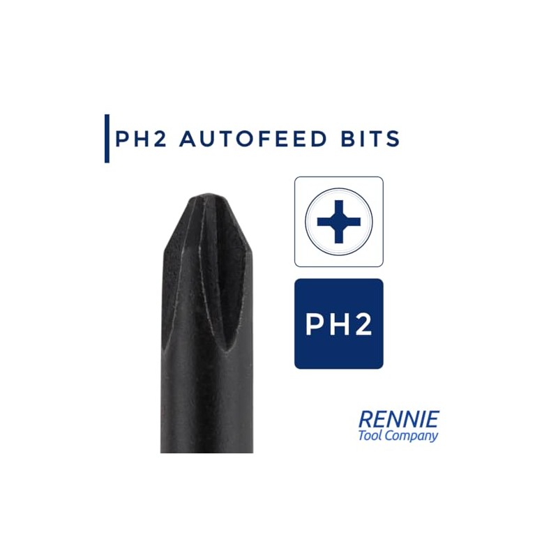 5 x Rennie Tools 130mm Long PH2 Compatible with Senco