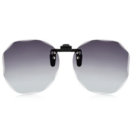 TINHAO Polarized Clip-on Sunglasses, For Outdoor Activities, Diamond Beveled Design, UV400 Protection Function, Flip-up Type, Easy Installation, For Fishing, Golf, Bicycle, Running, Driving, Baseball,